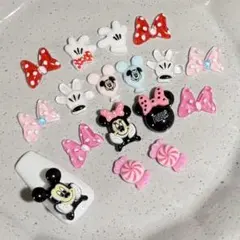 無言購入OK⭕️ ディズニー ミッキー ミニー ネイル　ネイルパーツセット