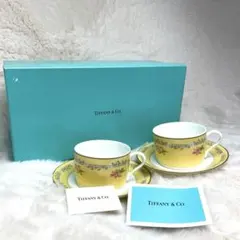 未使用品　Tiffany & Co. ピンクチューリップ ティーカップ2個セット