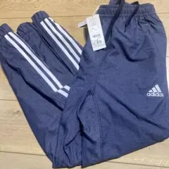 adidas ウィンドブレーカーパンツ レディース L デニム風防風 撥水ブルー