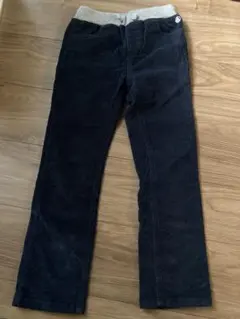 ネイビー コーデュロイ ストレートパンツ