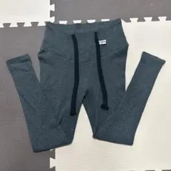 マタニティ　リブレギンスパンツ　Lサイズ　ダークグレー