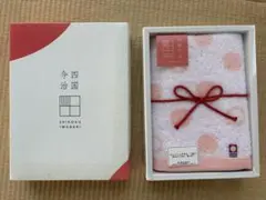 四国今治 ウォッシュタオル ピンク ドット柄のサムネイル