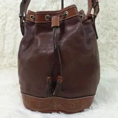 【希少品】Daiel&Bob ダニエルボブ 巾着 ショルダーバッグ ブラウン 茶