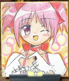 魔法少女まどか☆マギカ　手描きイラスト　鹿目まどか