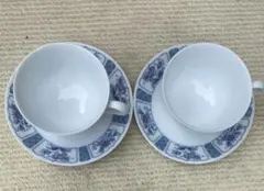 Noritake 花柄カップ・ソーサー 2個セット