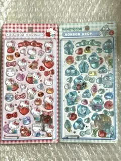 サンリオ ボンボンドロップシール キティ ハンギョドン
