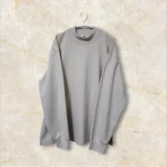 ブラッシュドジャージーモックネックT（長袖） XL