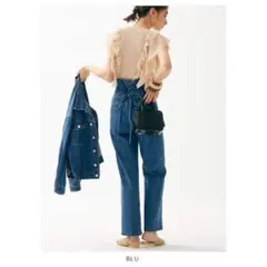 SNIDEL スナイデル　レースアップハイウエストデニム　サイズ1 インディゴ