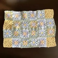 手編みグラニースクエアマット