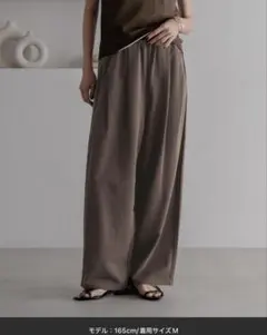 ローリーズファーム　カットイージーコクーンパンツ　ブラウンM