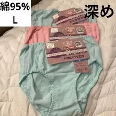 綿95% ショーツ　3色　L