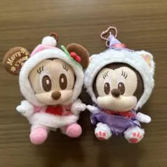 ディズニー ミニーマウスぬいぐるみマスコットセット