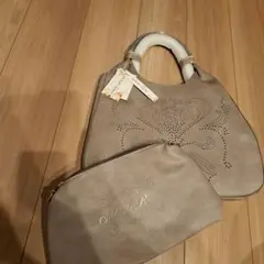 Monte Rossoグレー ハンドバッグ ミニショルダー(ポーチ)付
