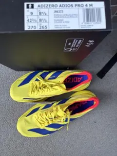 ADIZERO ADIOS PRO 4 M 27.0cm イエロー/ブルー