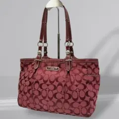 Y2K COACH Gallery Tote Bag Signature Red