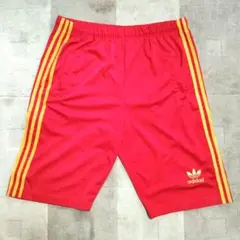 adidas　スペインカラー　赤　黄　大きめ　M 　ハーフパンツ　ショートパンツ