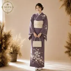 訪問着セット　　高級作家物正絹　刺繍の美しい加工のサムネイル