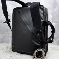 A4可 超希少 PORTER ナイロンレザー 2way ファスナー ブラック 黒