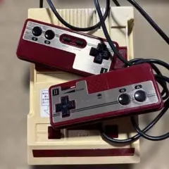 最終価格【レア】初期型四角ボタンファミコン Ⅰコン&IIコンセット