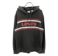 【希少トルコ製】Levi's リーバイス プリント スウェットパーカー ブラックのサムネイル