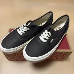 美品]26.5cm VANS authentic leatherblack - メルカリ