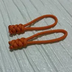 ジッパータブ　ファスナータブ　キーホルダー　2本セット オレンジ　エスパルス