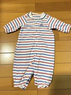 ミキハウス⭐︎ストライプ　ロンパース ツーウェイオール　カバーオール　ドレスオール