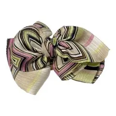 1360 ヘアカフス ポニーフック シフォンリボン　ヘアクリップ