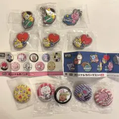 BT21 くら寿司オリジナルラバーマスコット 缶バッジ セット