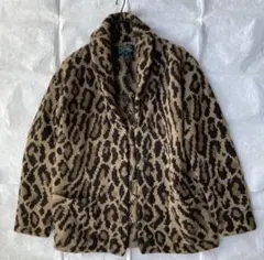 Ralph Lauren ハンドニット カーディガン レオパード 豹柄 90’s