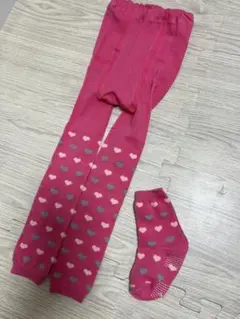 ハート柄タイツ靴下set