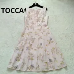 TOCCA トッカ　ワンピース　ロング　フレア　花柄　ノースリーブ　Aライン