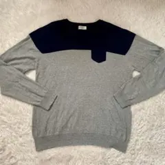 米逆輸入 BACK NUMBER セーター グレー/ネイビー