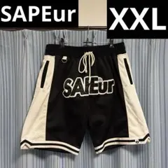 美品】SAPEur サプール バスケットパンツ ハーフパンツ ブラック XL