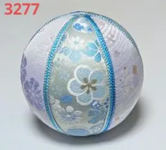 【取置中】手毬 犬張子 花柄 水色 ちりめん 木目込みまり 置物 2022ver2] ハンドメイド・手芸 【取置中】手毬 犬張子 花柄 水色