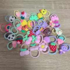 キッズ 子供用 カラフルなヘアゴム 33個セット