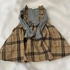 SHEIN チェック柄ワンピース 2-3Y