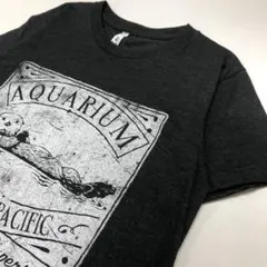 アニマルTシャツ ラッコ アクアリウム ダークグレー レディースS