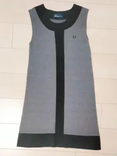 【FRED PERRY】ノースリーブニットワンピース S サイズ