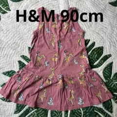 H&M バンビ柄 ノースリーブワンピース 90cm