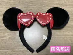 ハート型サングラス　ミニーカチューシャ