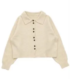 select MOCA ニット　ボタンアップ　ポロカーディガン