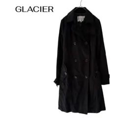 GLACIER 黒トレンチコート　オフィスビジネス　美品Mのサムネイル