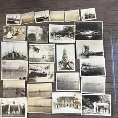 昭和レトロ】戦艦大和 白黒写真 潮書房 木枠/マニア/資料/軍艦旗