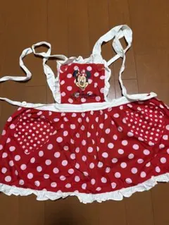 ミニーちゃん　ドット エプロン
