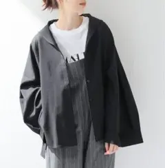 ＆her アンドハー セーラーカラーシャツジャケット スピックアンドスパン