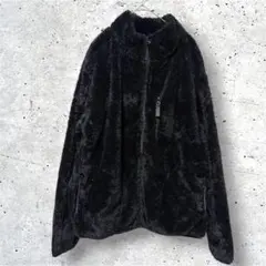 フリース ジャケット ジップアップ ボア ブルゾン 黒 M メンズ アウター