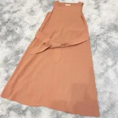 Maglie マーリエ ワンピース ノースリーブ テラコッタ ベルト付　日本製のサムネイル