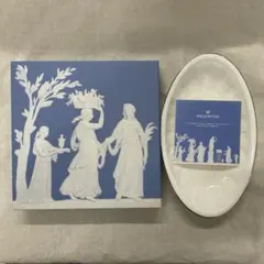 【M7】WEDGWOOD コロシアムプラチナ　オーバルプレートのサムネイル