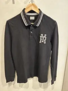REPLAY ブラック 長袖ポロシャツ MHロゴ